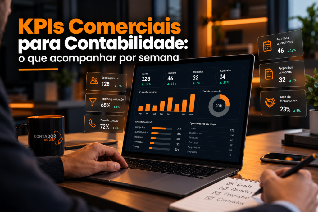KPIs Comerciais para Contabilidade: o que acompanhar por semana