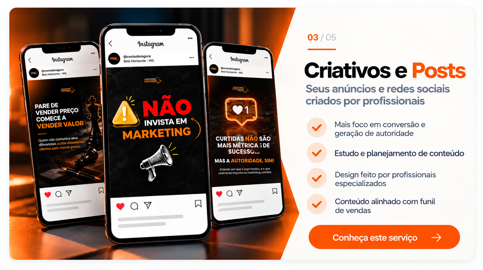 Criativos e Posts - Contador Agora